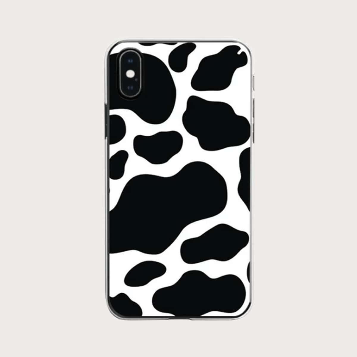 

Cow Print iPhone Case, Black and white