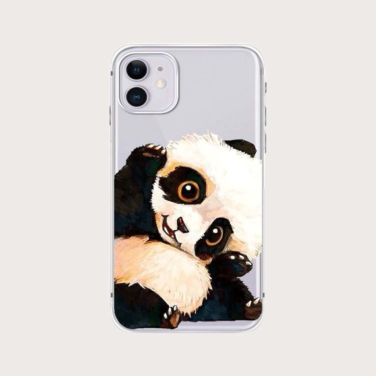 

Panda Print iPhone Case, Black and white