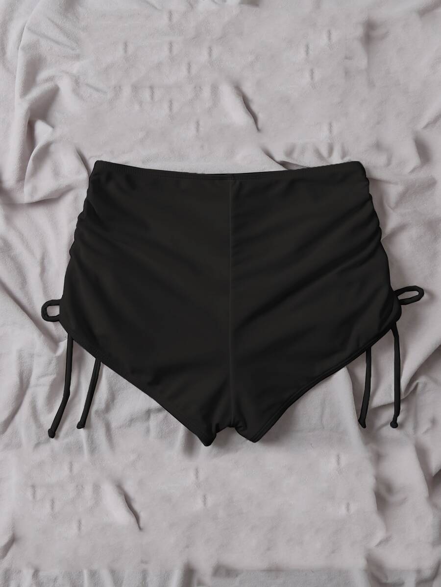 SHEIN Swim Summer Beach Tie Side Ruched Bikini Shorts for Sale