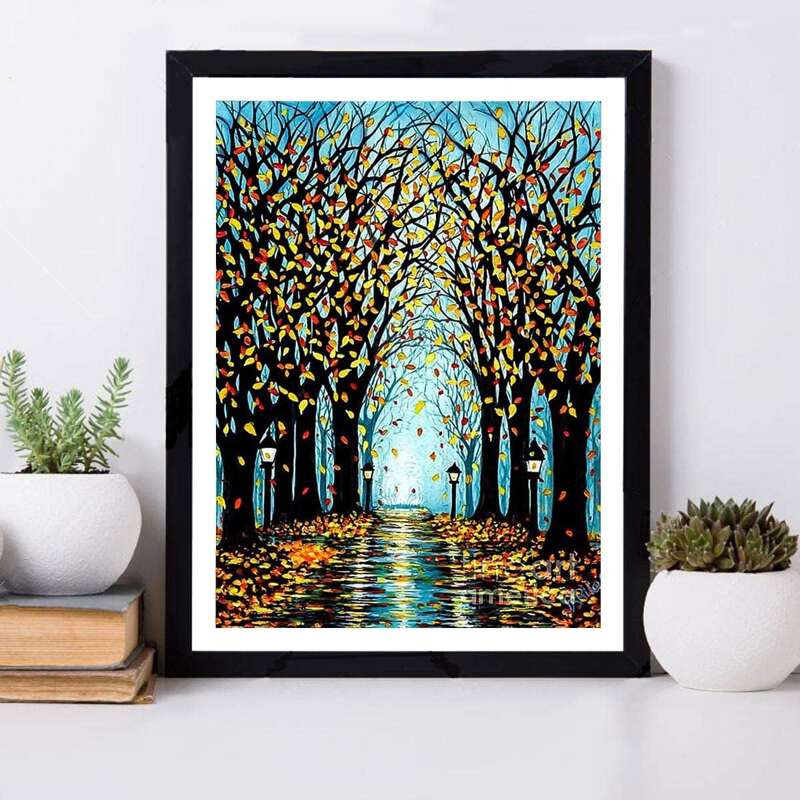 

DIY Diamond Tree Painting Without Frame, Multicolor