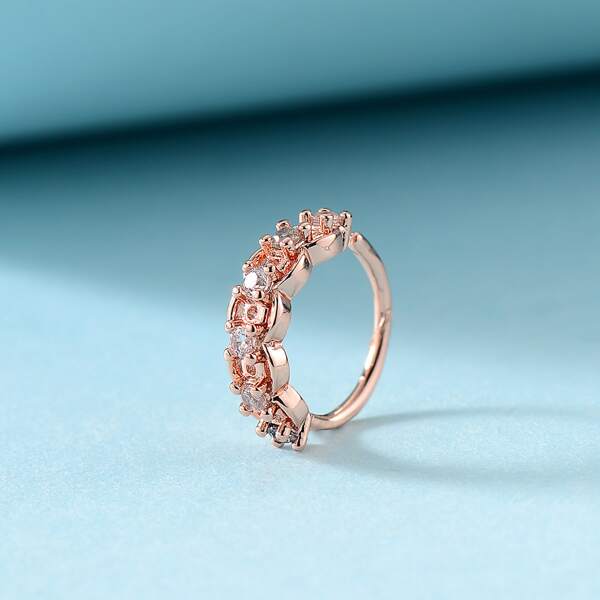 

Rhinestone Decor Nose Ring, Rose gold