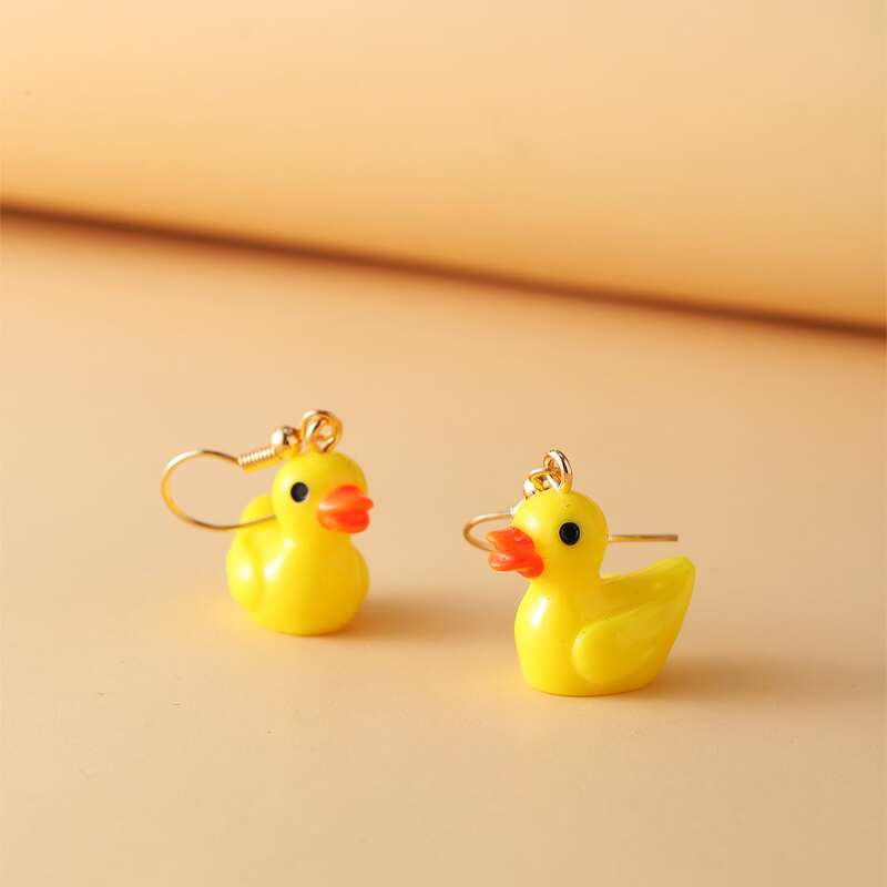 

Duck Drop Earrings, Yellow