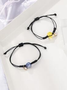 2 cái Star Decor String Bracelet - Nhiều màu - Xem 1