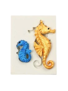 1 Máy Tính Ngựa Biển Khuôn Silicon Fondant Sugarcraft Công Trang Trí Bánh Dụng Cụ Chocolate Gumpaste Khuôn Thạch - trắng - Xem 2