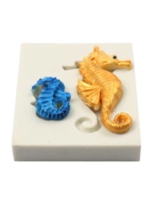 1 Máy Tính Ngựa Biển Khuôn Silicon Fondant Sugarcraft Công Trang Trí Bánh Dụng Cụ Chocolate Gumpaste Khuôn Thạch - trắng - Xem 4