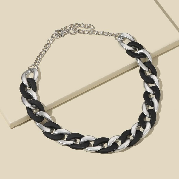 

Two Tone Chain Necklace, Multicolor