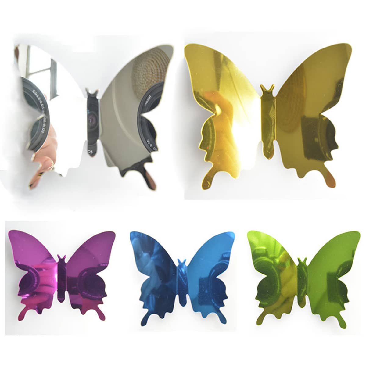 

12pcs Random 3D Butterfly Wall Sticker, Multicolor
