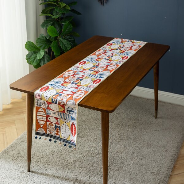 

Fish Print Table Runner, Multicolor