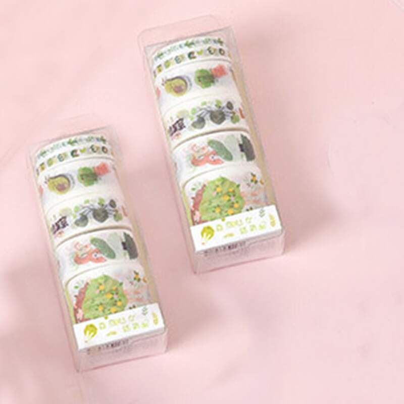 

6rolls Cartoon Decorative Tape, Multicolor
