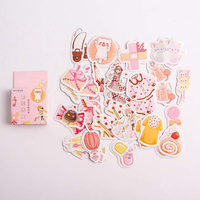 

40pcs Cartoon Sticker, Multicolor