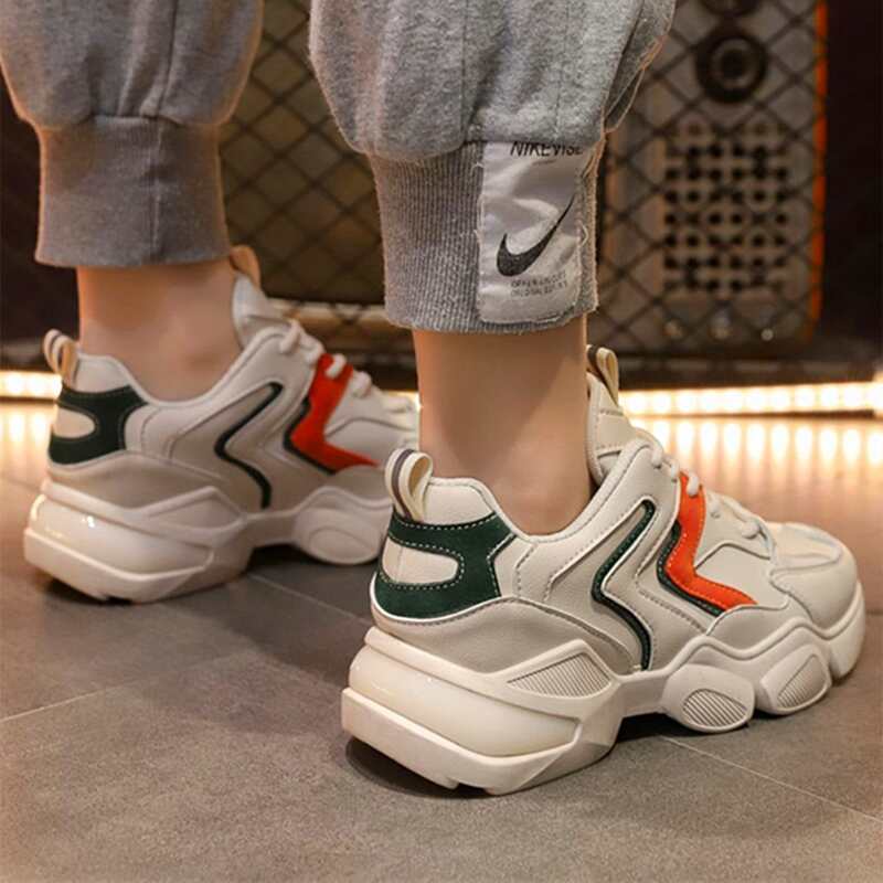 

Lace Up Chunky Trainers, Beige