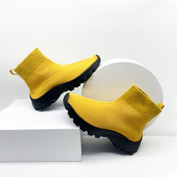 

Minimalist High Top Sock Sneakers, Yellow