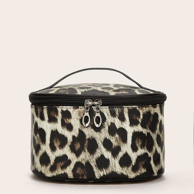 

Leopard Zipper Makeup Bag, Multicolor