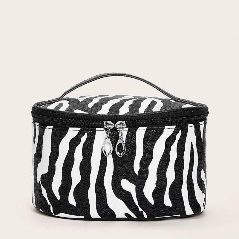 

Zebra Stripe Makeup Bag, Multicolor