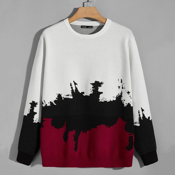 

Men Colorblock Sweater, Multicolor