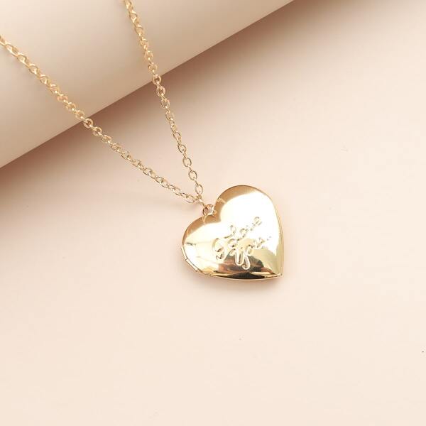 

Heart Pendant Necklace, Gold