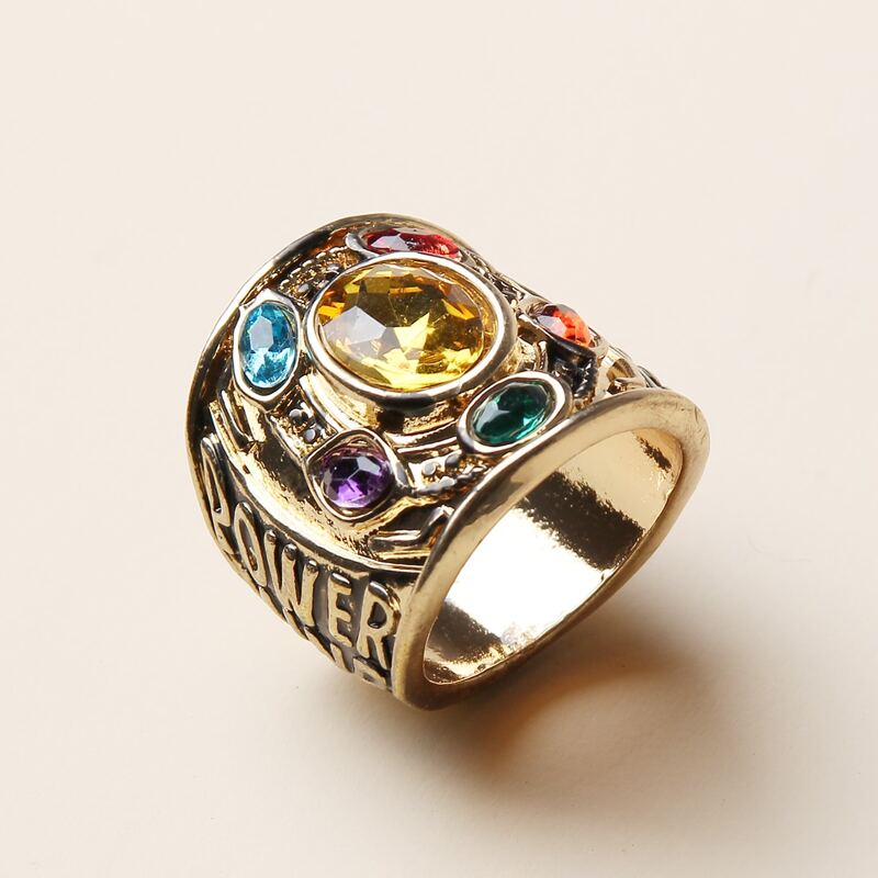 

1pc Rhinestone Ring, Gold