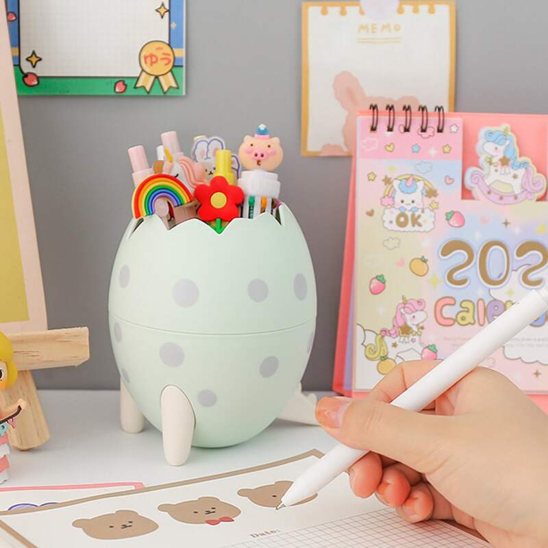 

1pc Random Eggshell Shaped Pen Holder, Multicolor