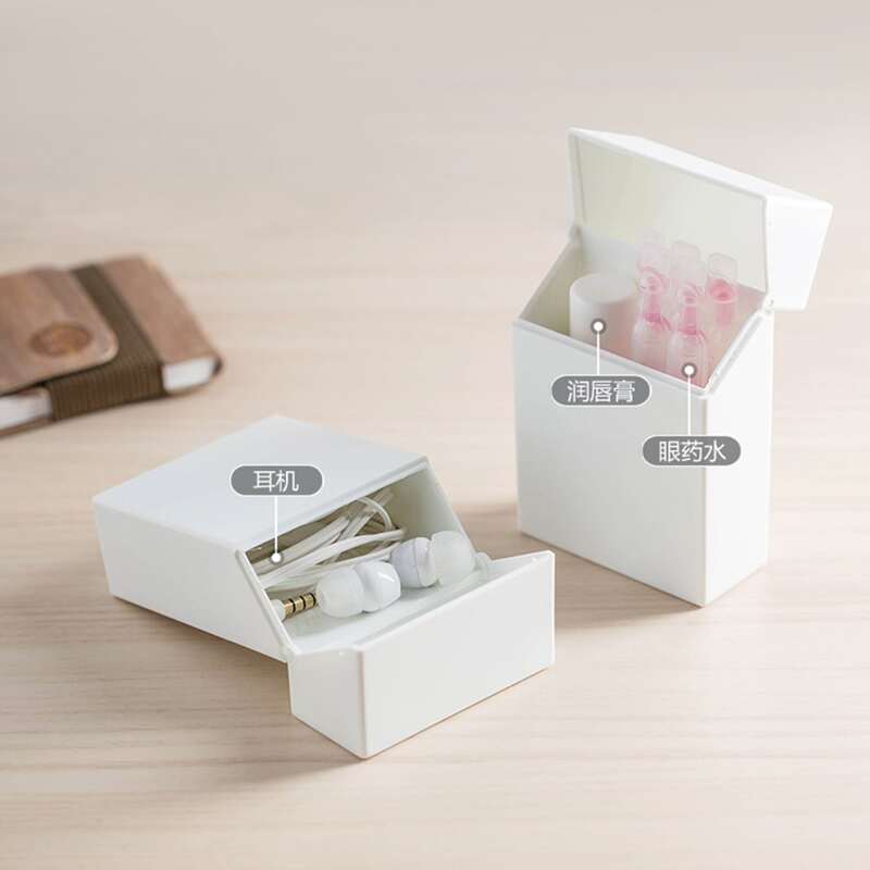 

1pc Solid Storage Box, White