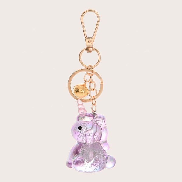 

Clear Unicorn Decor Bag Charm, Lilac purple