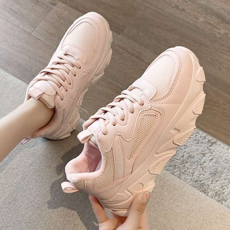 

Lace-up Chunky Sneakers, Pink