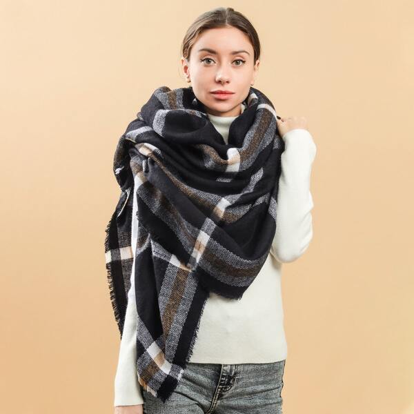 

Plaid Pattern Scarf, Multicolor