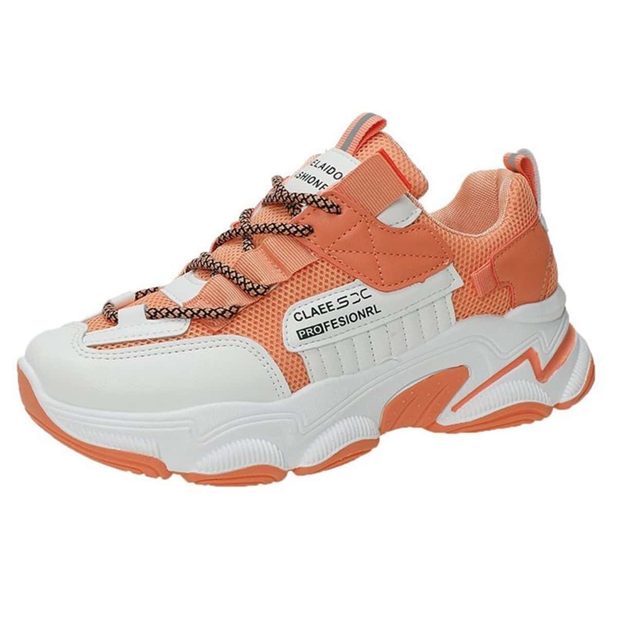 

Lace-up Chunky Trainers, Orange