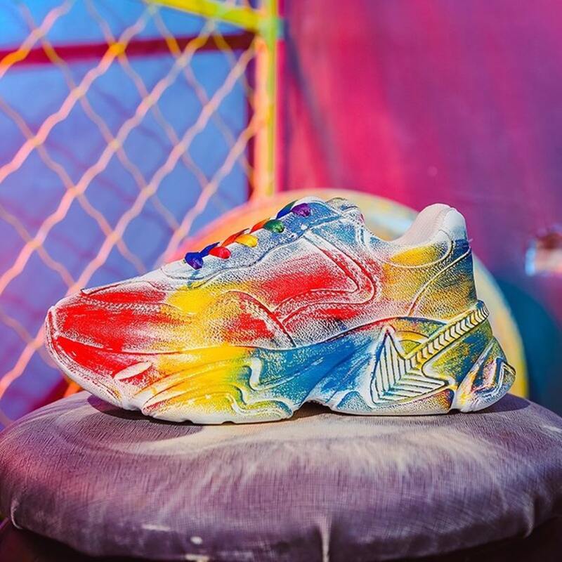 

Watercolor Print Chunky Trainers, Multicolor