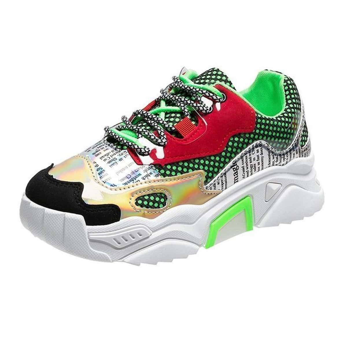

Colorblock Chunky Sneakers, Multicolor