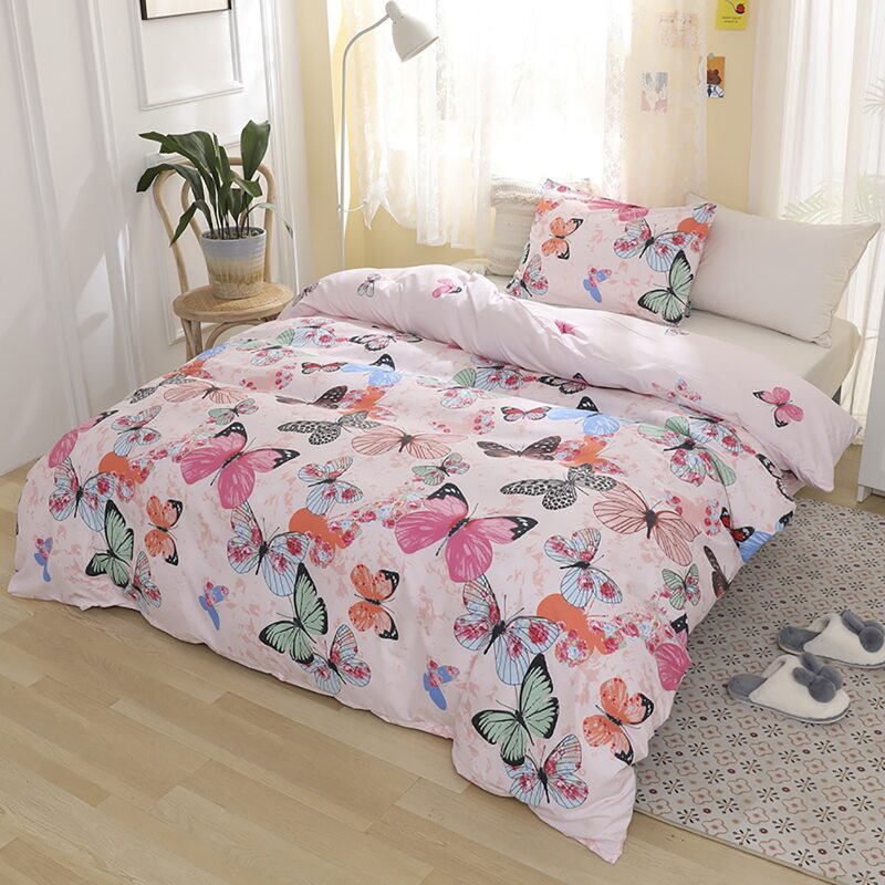 

Kids Butterfly Print Bedding Set Without Filler, Multicolor