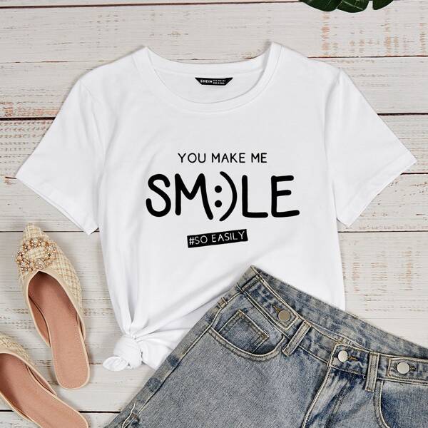 

Slogan Graphic Short Sleeve Tee, White