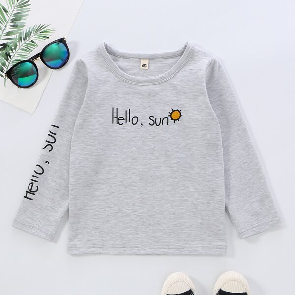 

Toddler Boys Letter Graphic Tee, Light grey