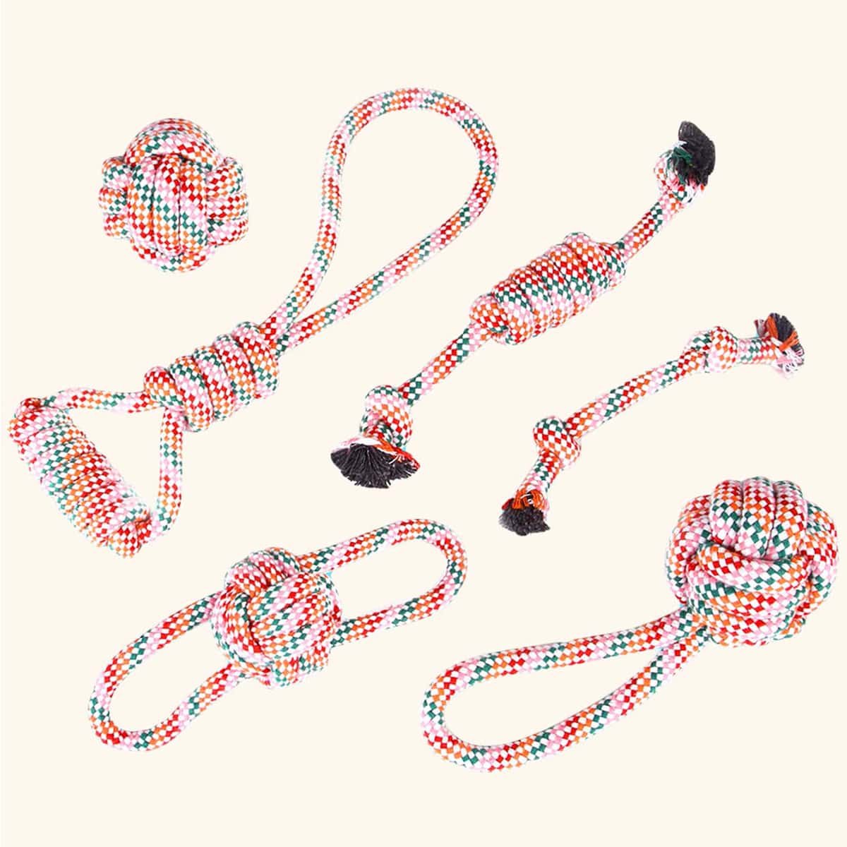 

6pcs Dog Toy Set, Multicolor