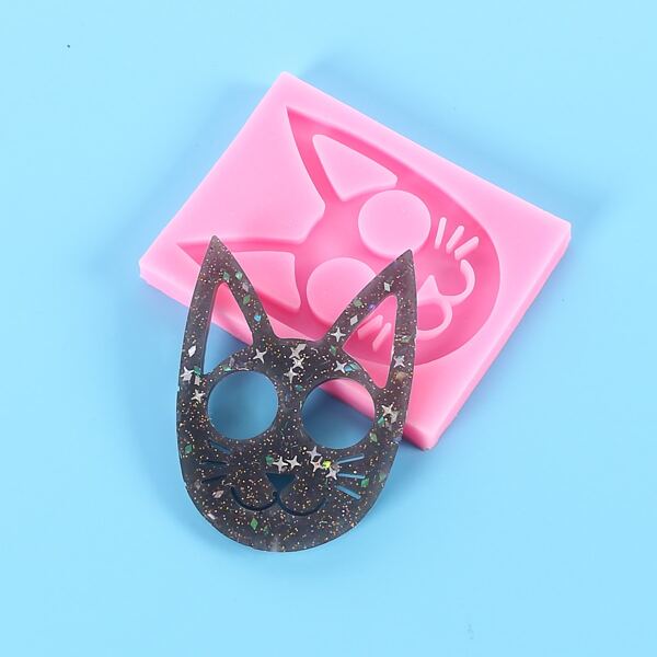 

Cartoon Cat DIY Epoxy Mold, Pink