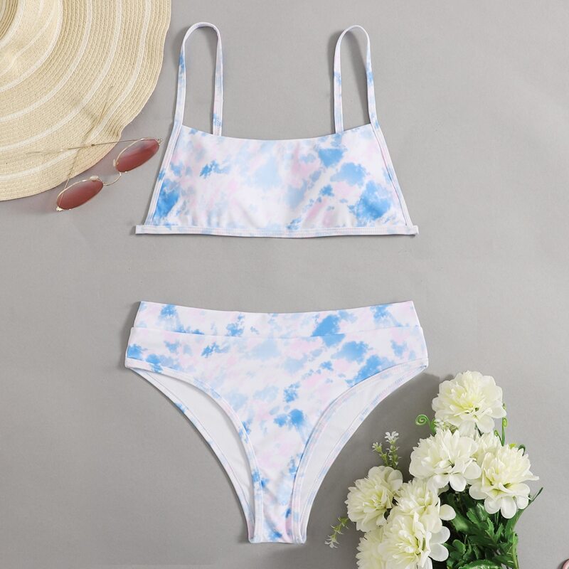 

Tie Dye Cami Bikini Swimsuit, Multicolor