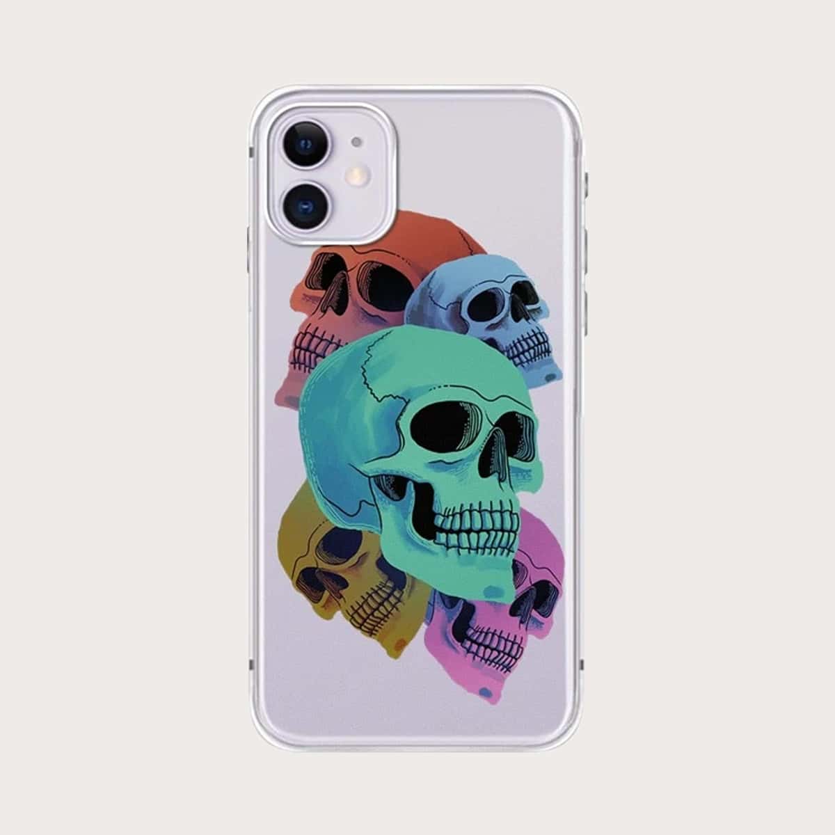 

Colorblock Skeleton iPhone Case, Clear
