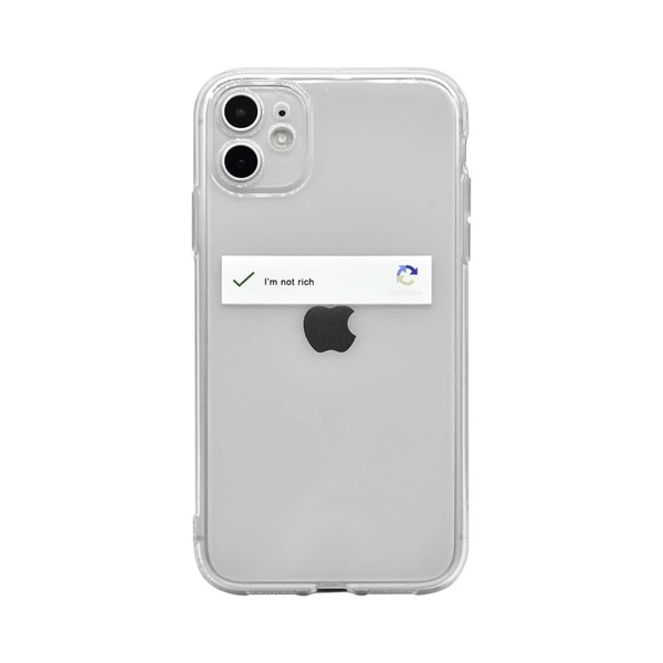 

Чехол для iPhone с текстовым принтом прозрачный