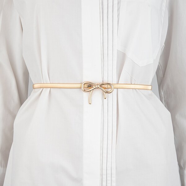 

Metal Buckle Belt, Gold