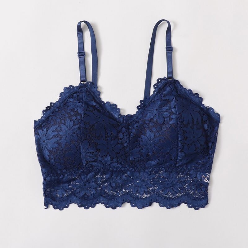

Floral Lace Bralette, Navy blue