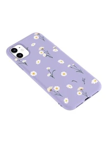 花卉印花手機殼，適用於 iPhone 11、iPhone 13、iPhone 14 Pro Max - 紫丁香色 - 查看 3