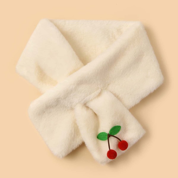 

Cherry Decor Scarf, White