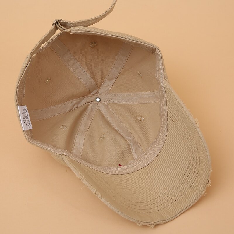 

Letter Embroidery Baseball Cap, Beige