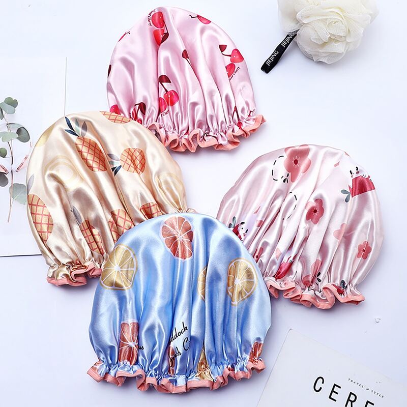

1pc Fruit Print Random Shower Cap, Multicolor