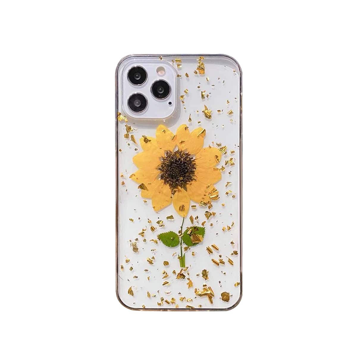 

Sunflower Glitter iPhone Case, Clear