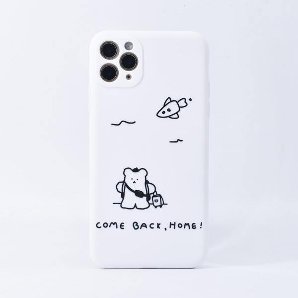 

Cartoon Graphic iPhone Case, Black and white