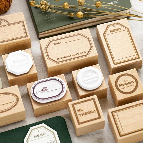 

1pc Random Pattern Wooden Stamp, Multicolor