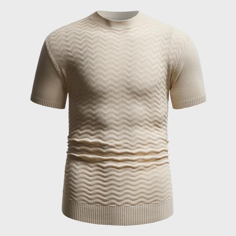 

Men Chevron Knot Solid Sweater, Apricot