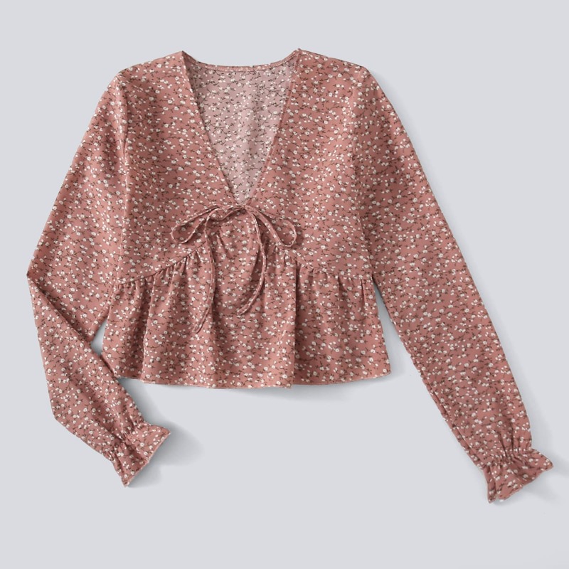

Ditsy Flower Bow Front Blouse, Multicolor