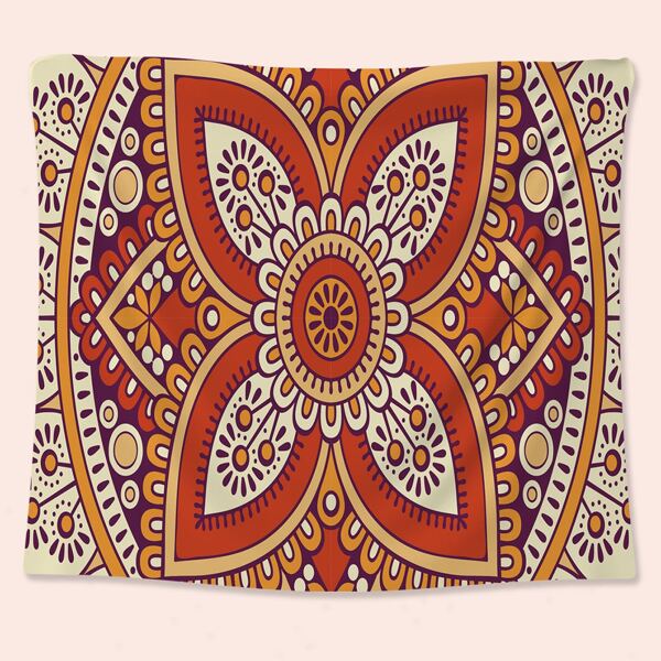 

Mandala Print Tapestry, Multicolor