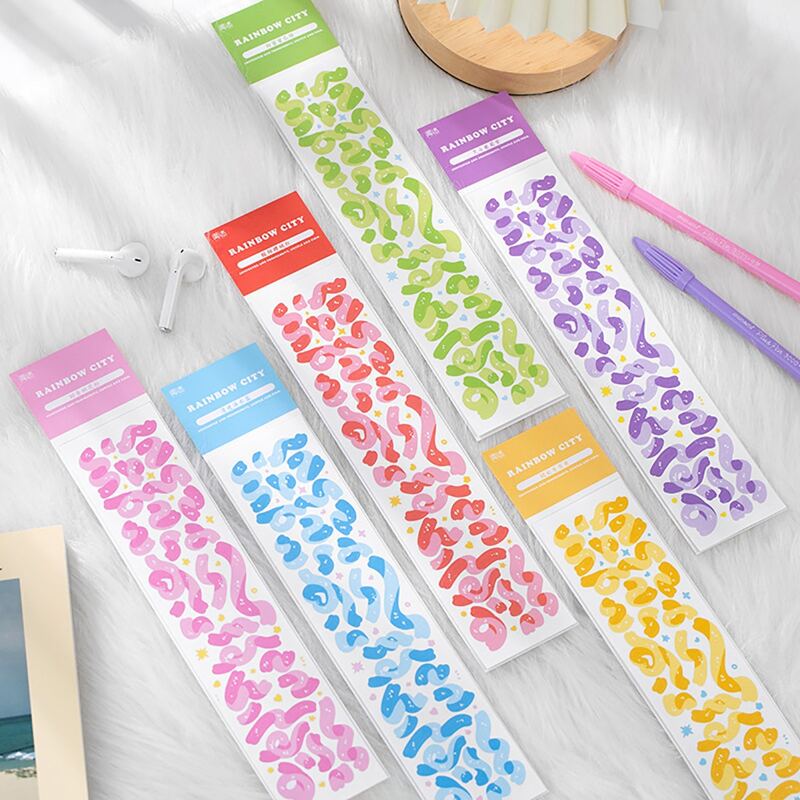 

2sheets Random Color Sticker, Multicolor